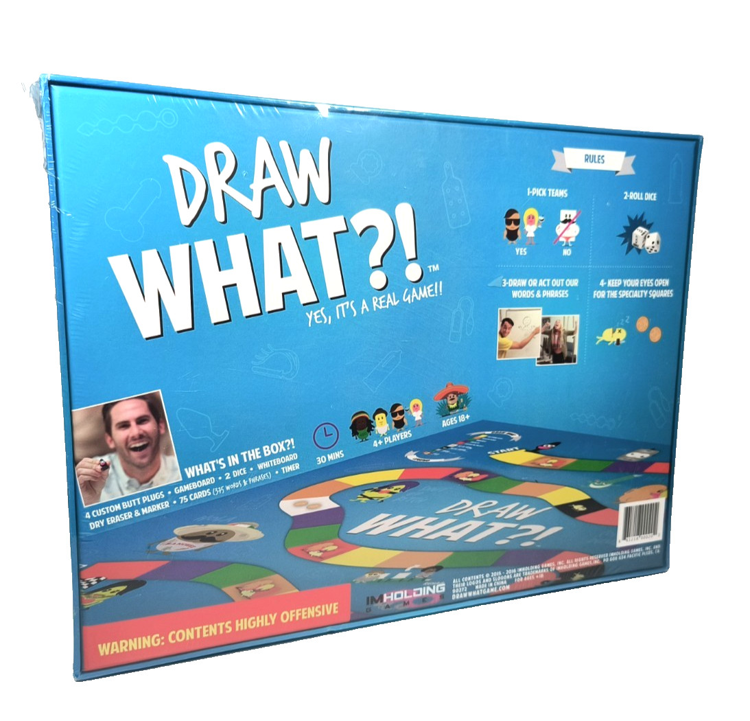 Draw What?! Adult Party Board Game ADULT CONTENT Offensive Humor RARE