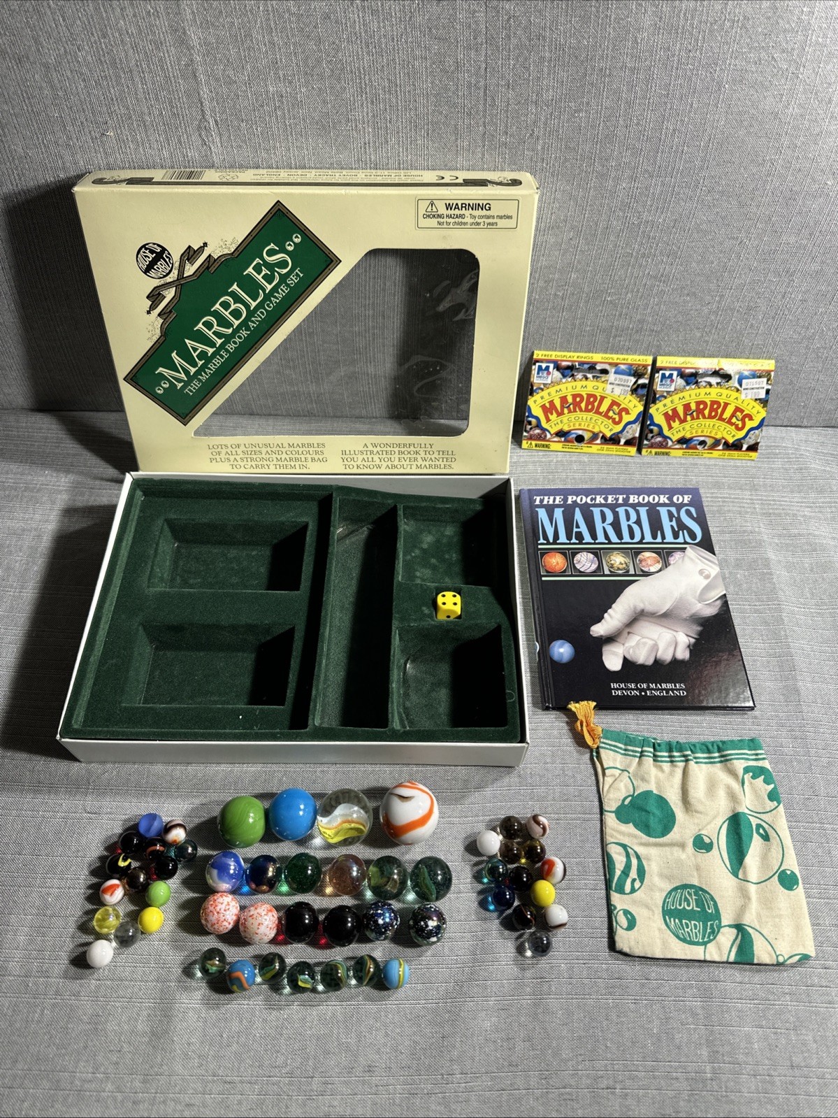 Vintage Marbles Original “Marble Book & Game Set” House of Marbles Opened