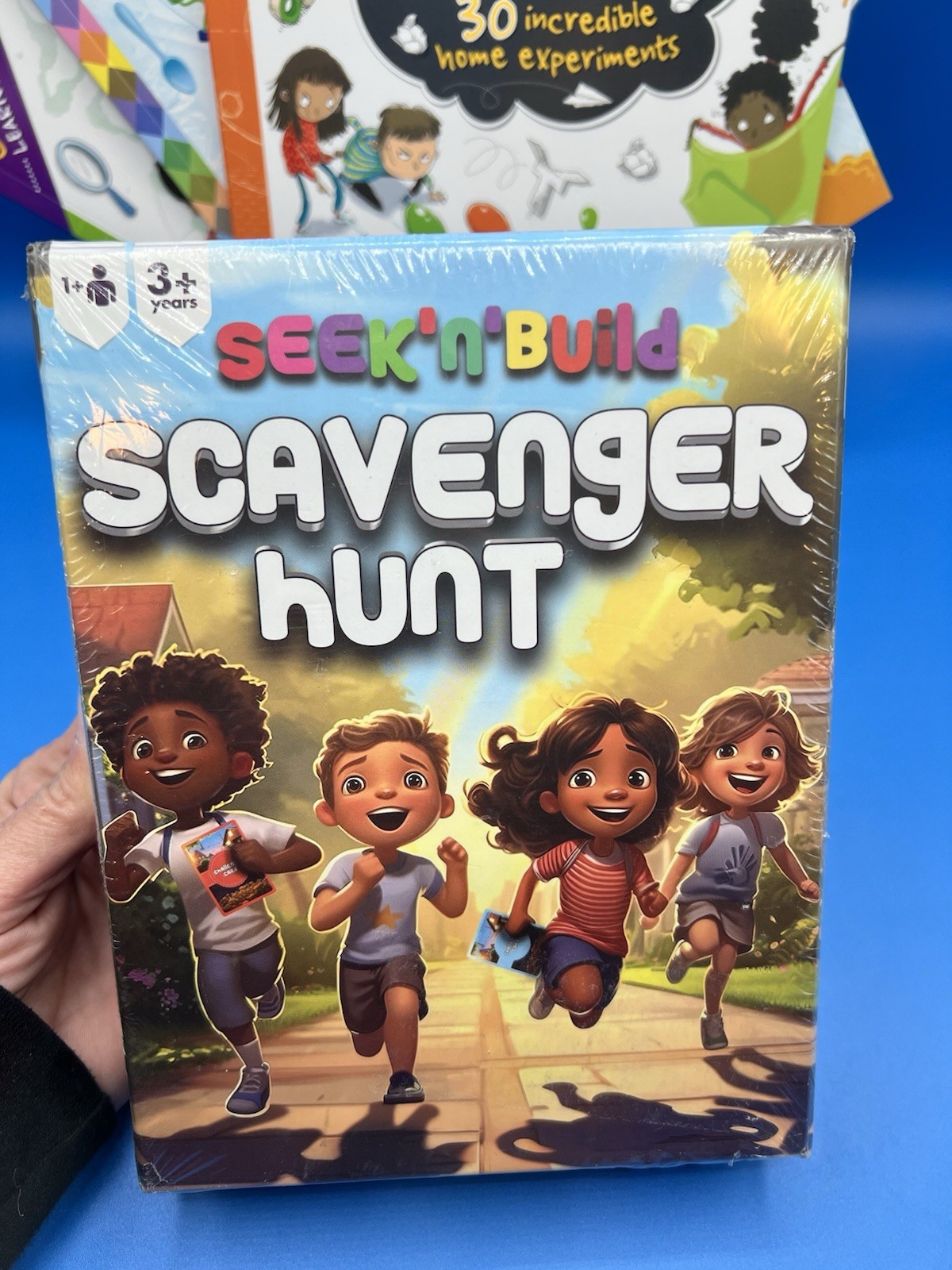 GOTROVO Kids Scavenger Hunt Game – Indoor and Outdoor & 3 Stem DIY Activity Book