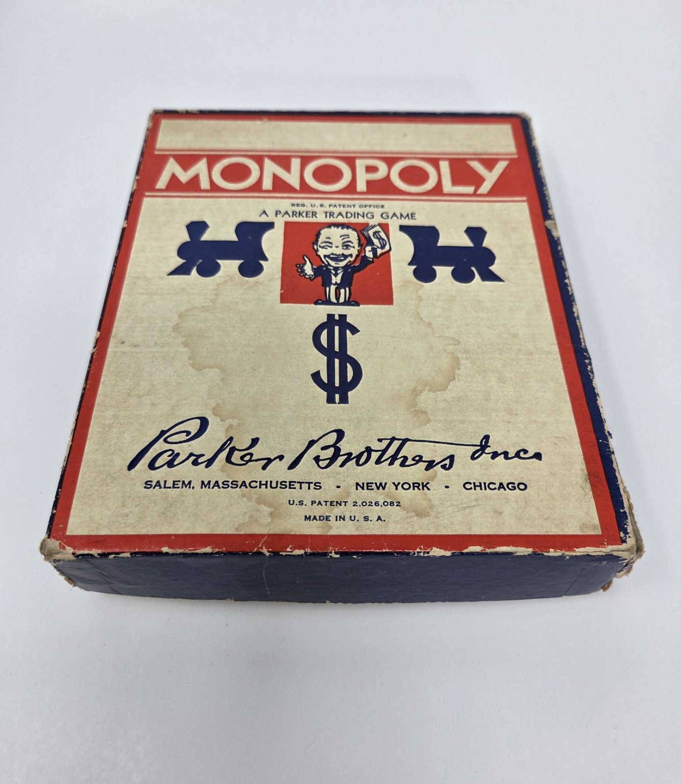 Rare 1941 MONOPOLY Game-Parker Brothers-“Trade Mark” Black Box-No Board Vintage