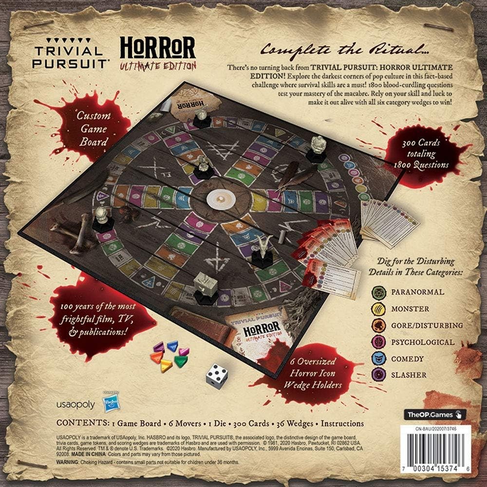 Horror Trivia Challenge: Trivial Pursuit Ultimate Edition with 1800 Questions