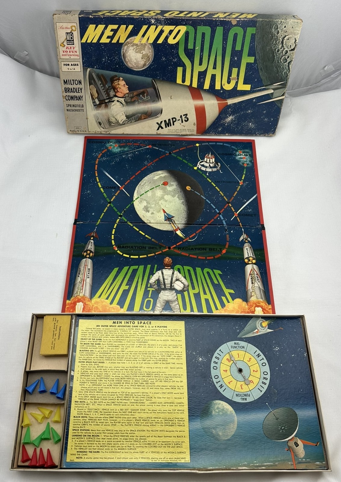 1960 Men into Space Game by Milton Bradley Complete in Good Condition FREE SHIP
