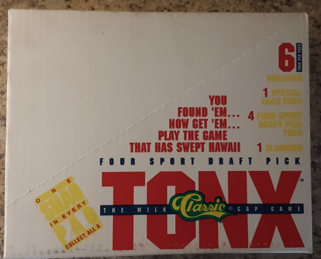 TONX pogs milk caps game slammer FREE SHIPPING sealed case Shaq 4 sport draft