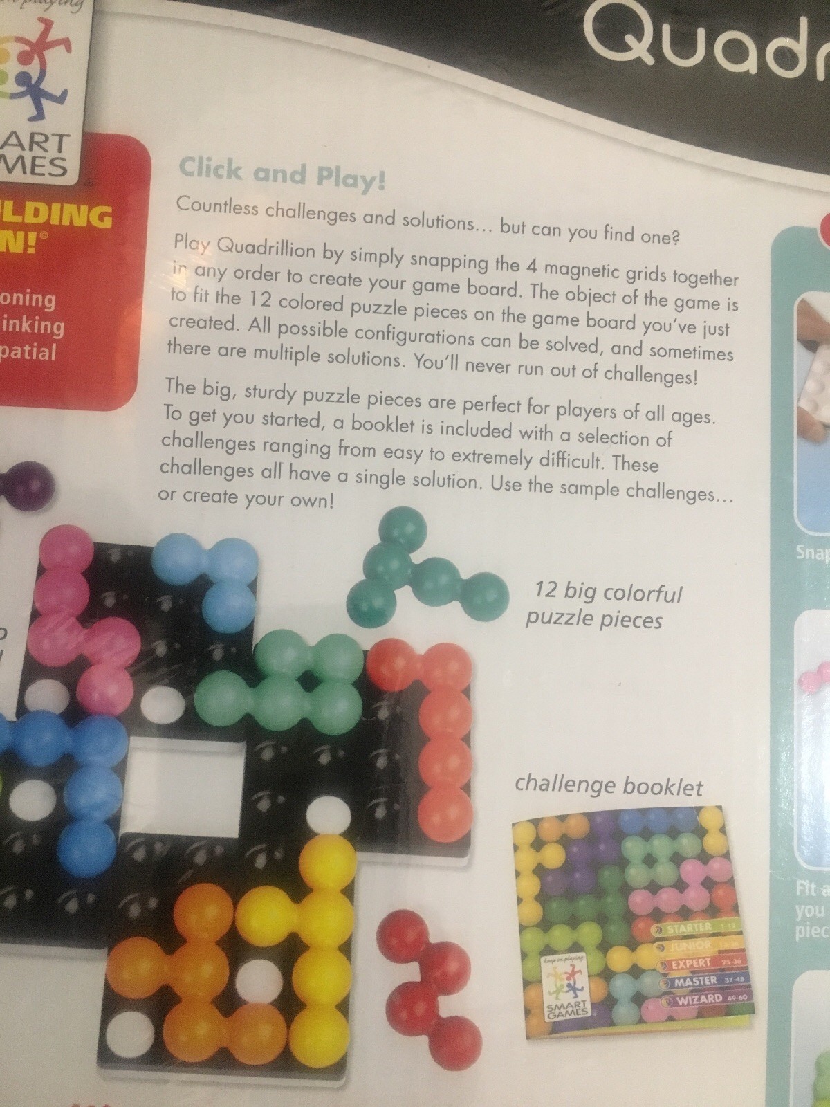 Quadrillion Click And Play By Smart Games , Game Of The Year Award. New sealed