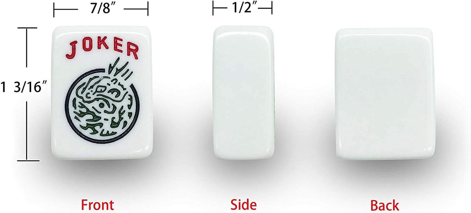 American Mahjong Game Set, Pinky Red Carrying Bag,166 Premium White Tiles,4 Colo