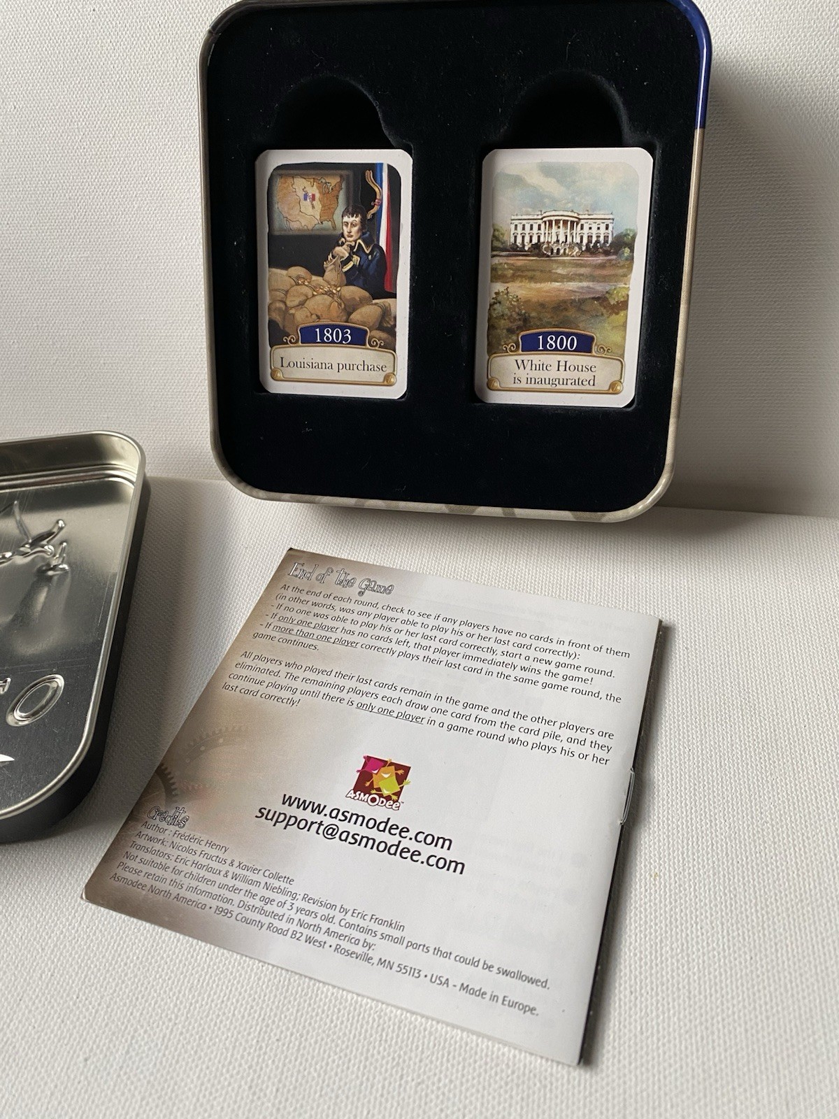 Timeline: American History – Asmodee Complete 110 Cards and Instructions