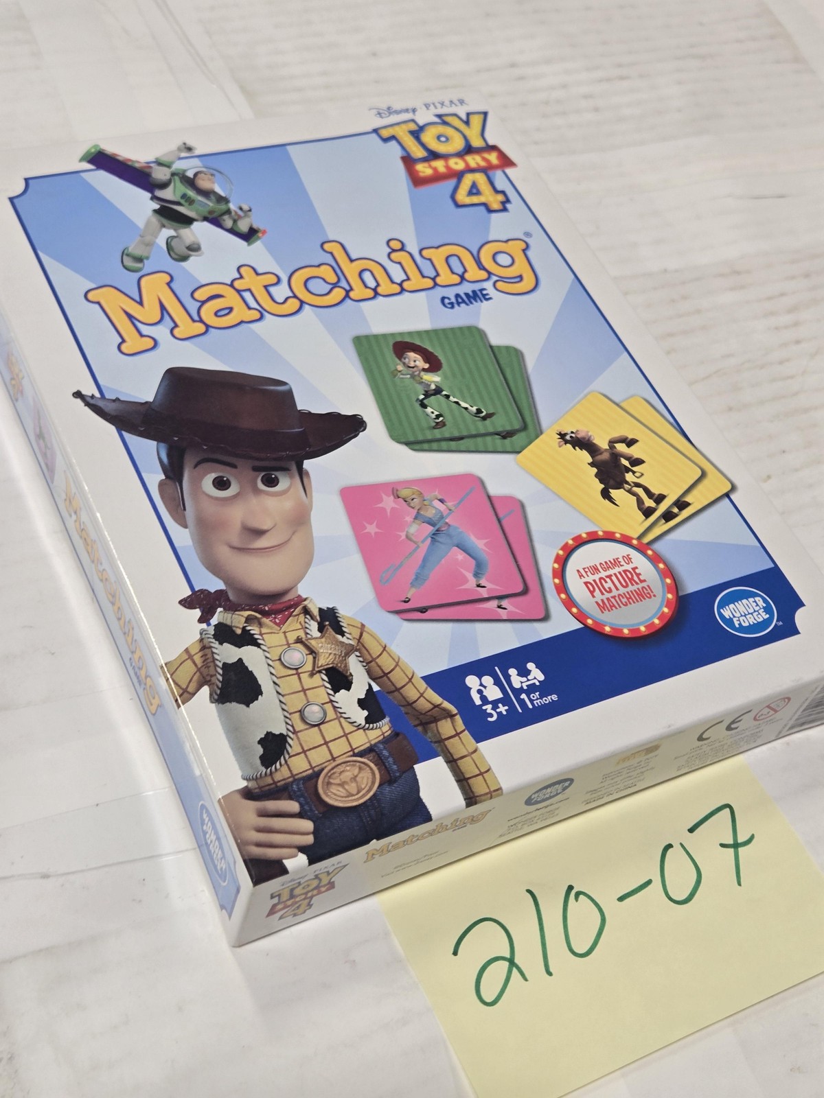 Wonder Forge Disney Pixar Toy Story 4 Matching Memory Game 1+ Players 3+ Used