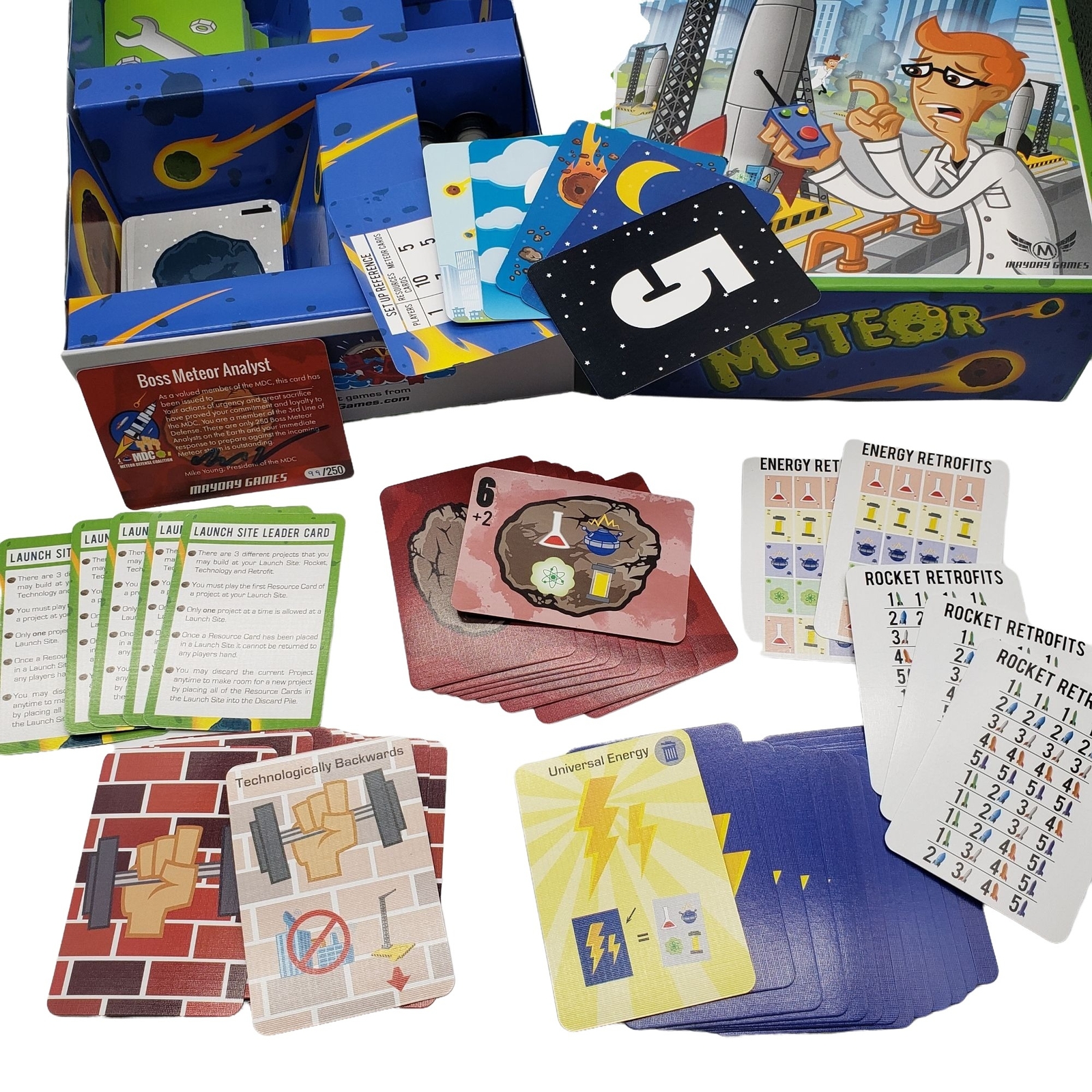 Meteor Mayday Games Co-op 1–5 Players 13+ Kickstarter Mike Young Opened Unused