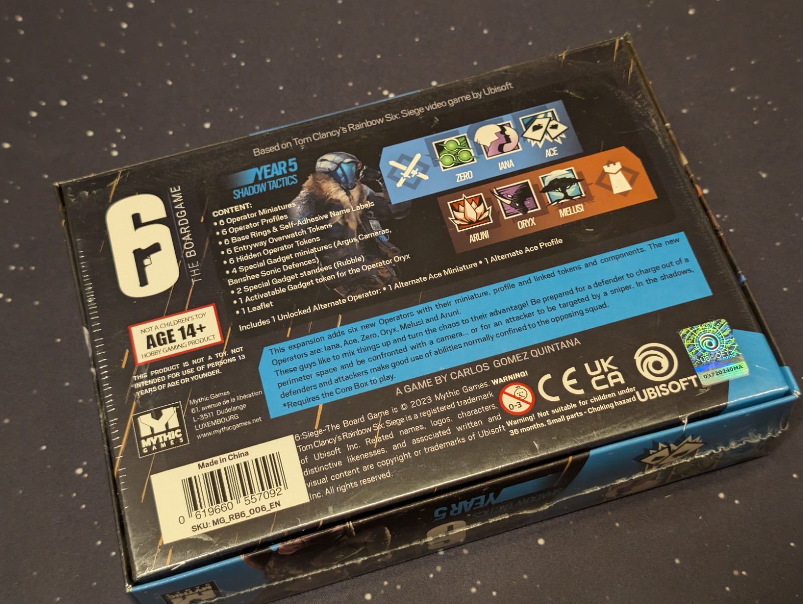 Rainbow Six 6 Siege Board Game Sealed Mythic Games Deluxe Storage Laser Playmat