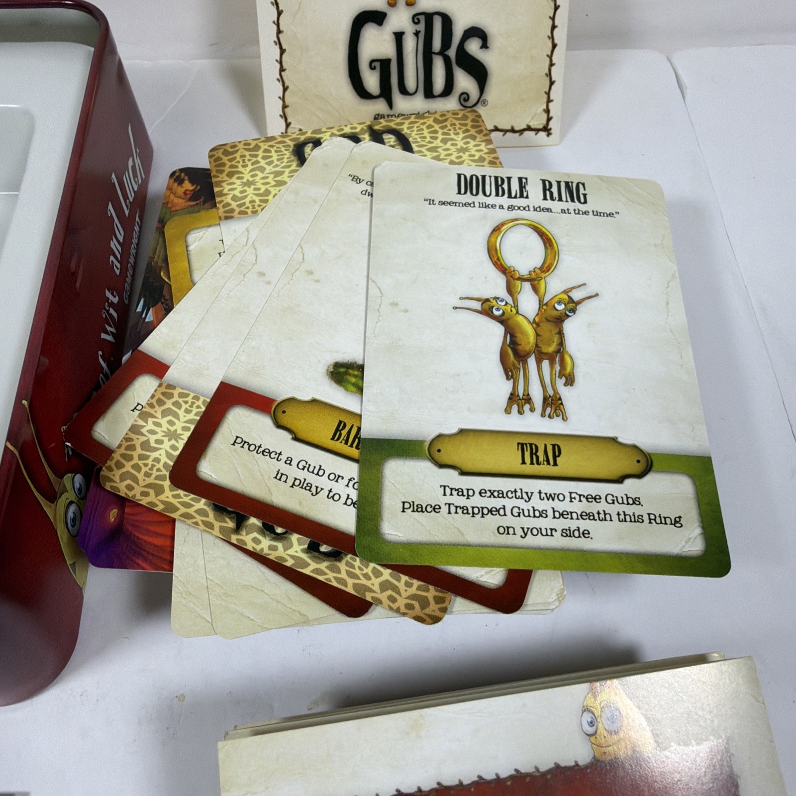 Gubs Card Game Wit and Luck Tin Gamewright Complete 2011 – 100% COMPLETE