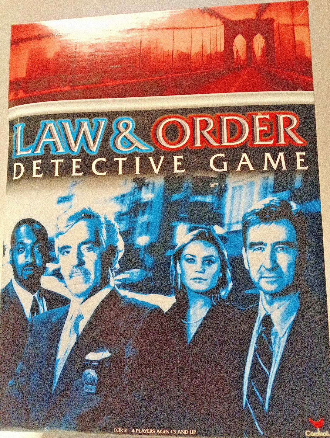 Law & Order Cardinal Detective Board Game Gather Evidence 13+ Pre-owned Complete