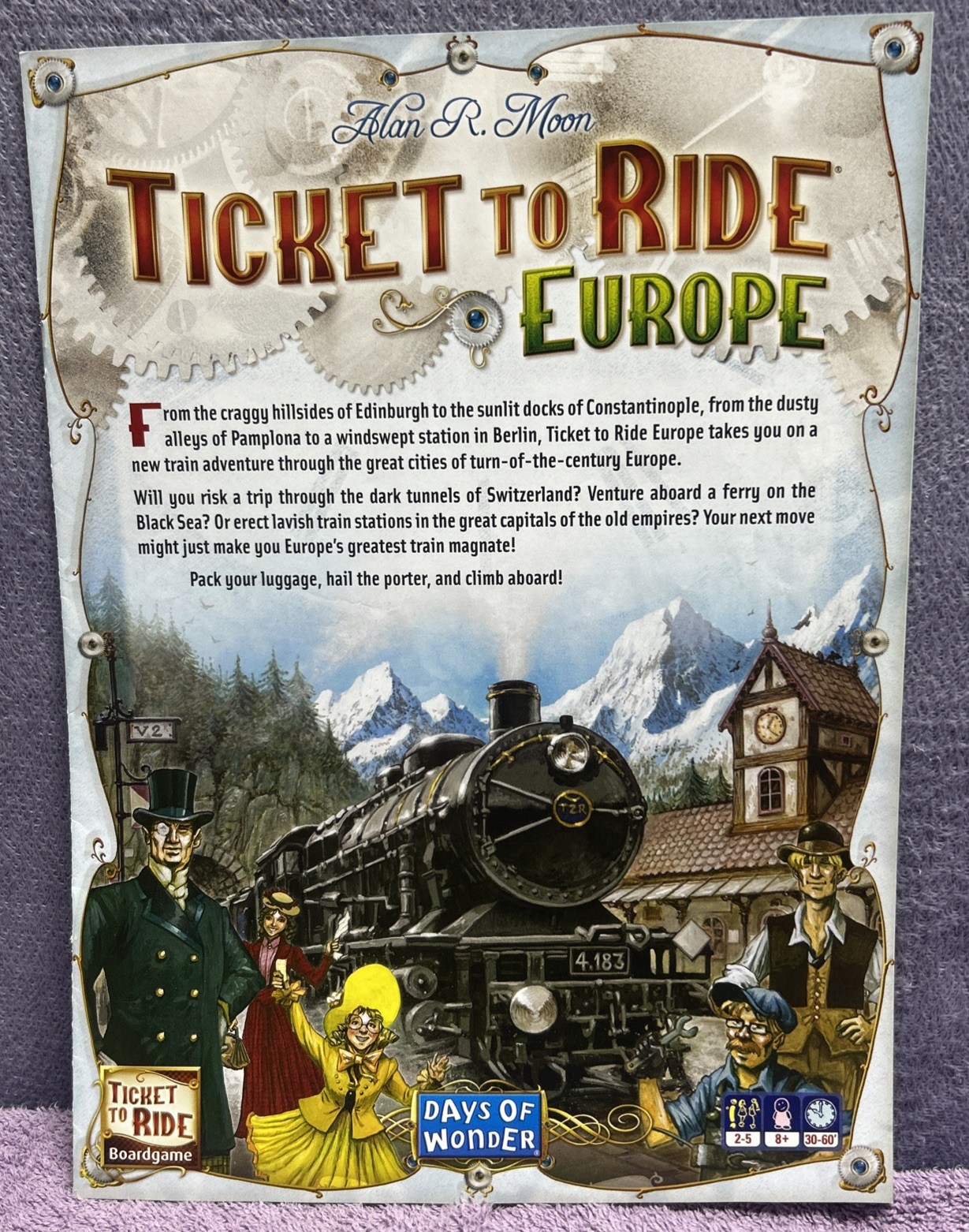 Ticket to Ride Europe Board Game | Alan R. Moon Days of Wonder | NEW Open Box