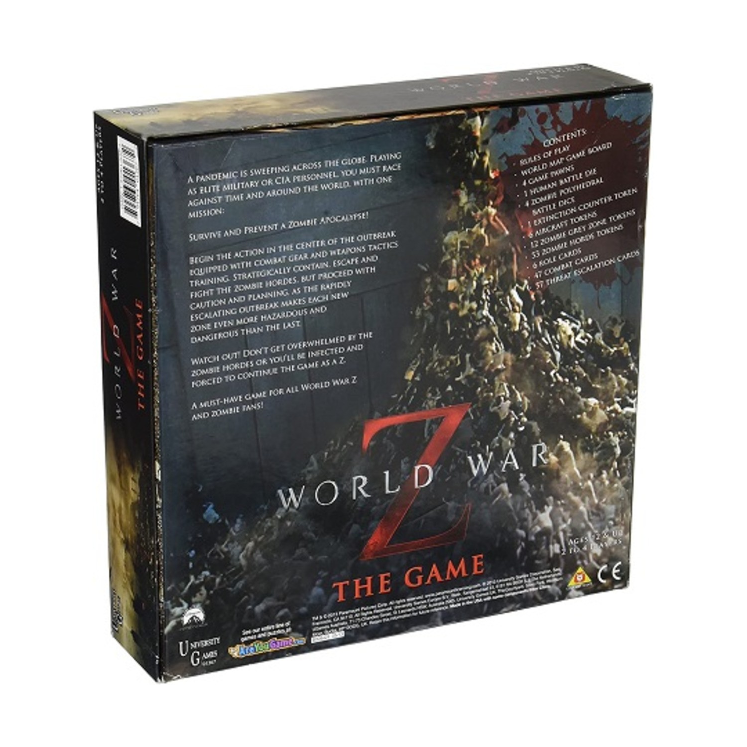 University Games Boardgame World War Z – The Game Box SW (VG+/New)