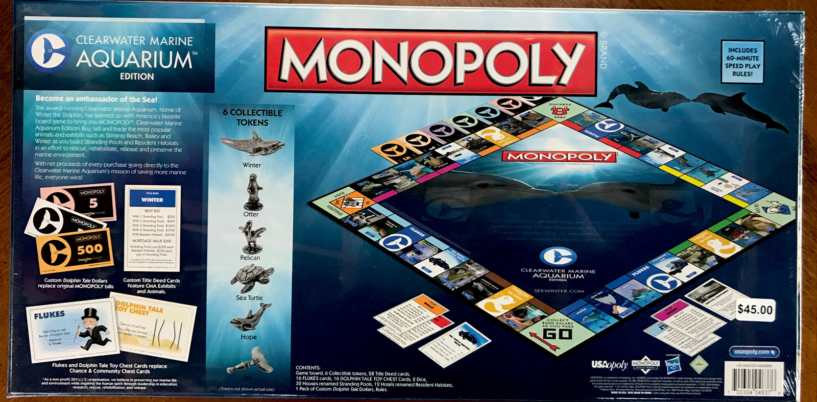 NEW Monopoly Clearwater Marine Aquarium Edition Game Dolphin Tale Sealed NIB ***
