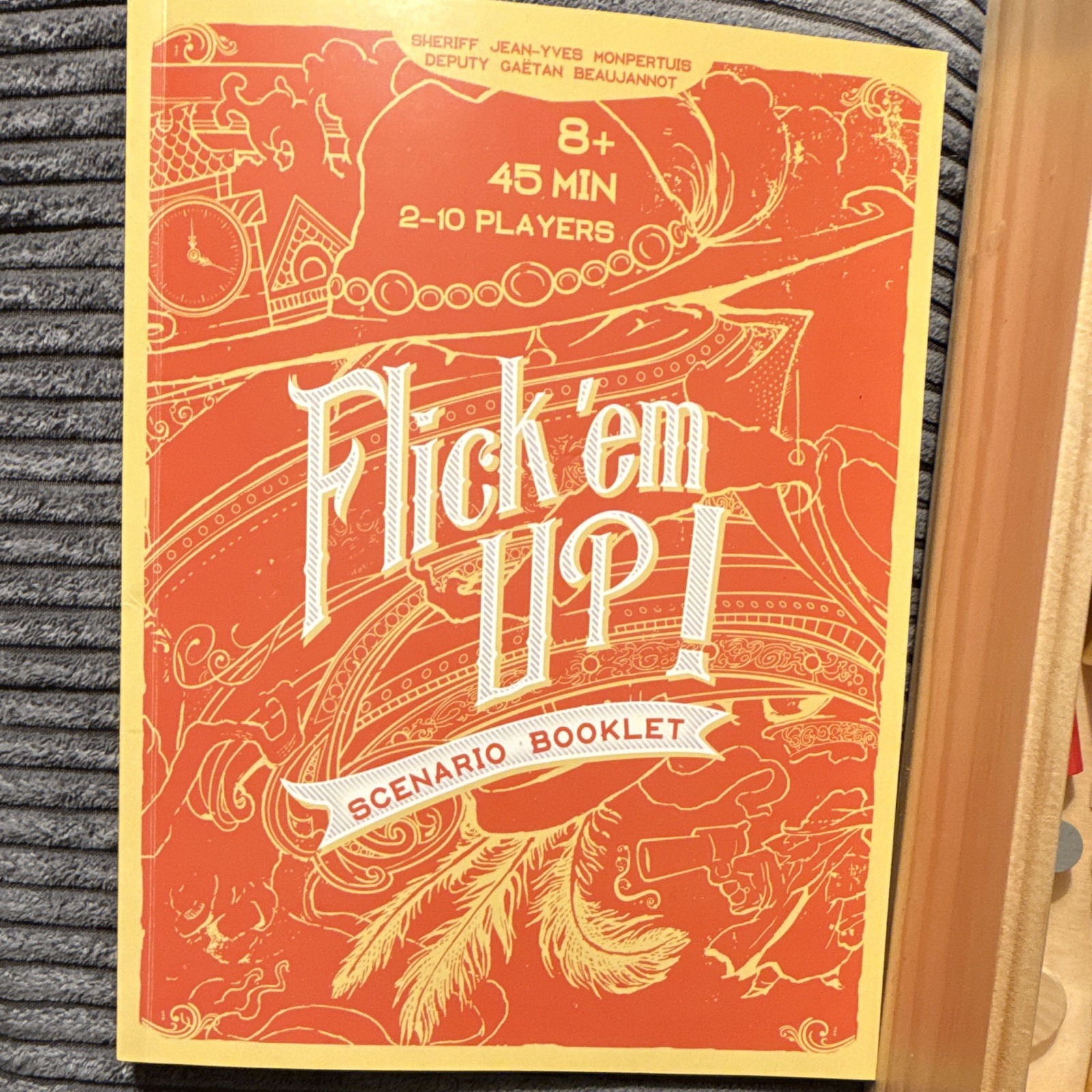 Flick ’em Up! Board Game Original Wooden Crate Version 2015 2-10 8+ Complete