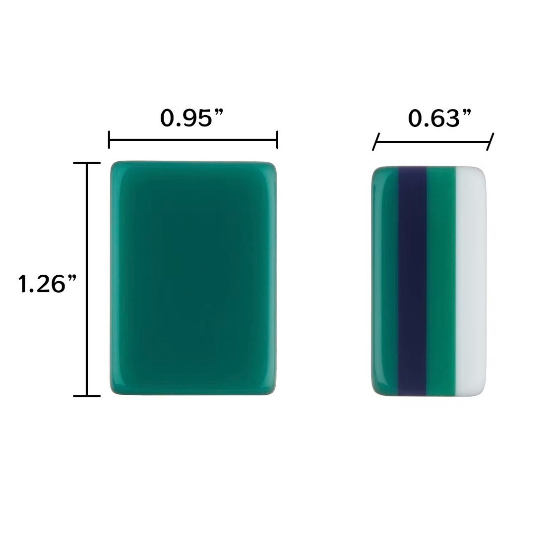 American Mahjong Game Set, 160 Dark Green Layered Mah Jong Tiles