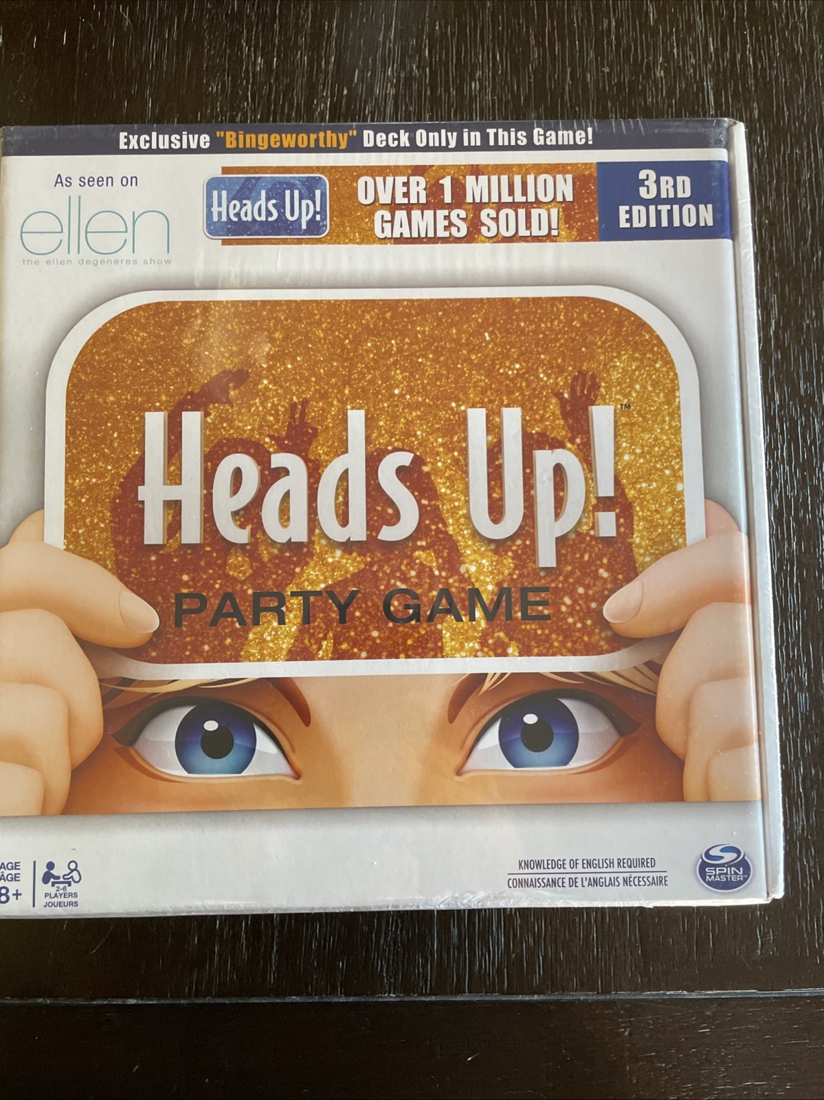 Heads Up! Party Family Card Game As Seen On Ellen 3rd Edition, Spin Master, New