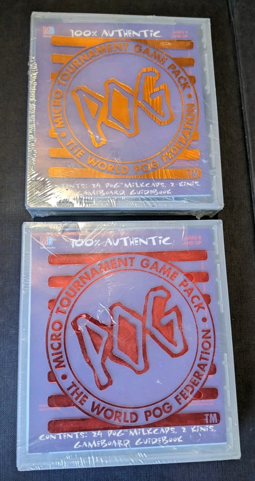 2 Vtg POG Micro Tournament Game Pack The World Pog Federation NOS SEALED 90s