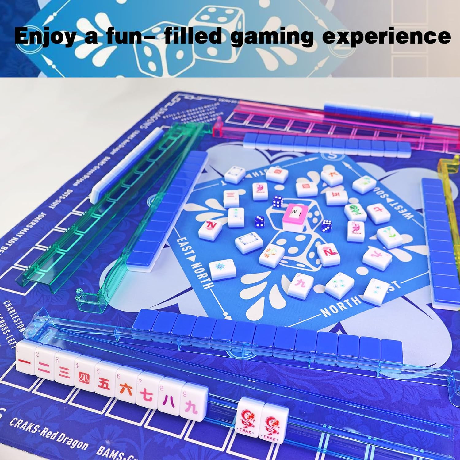 American Mahjong Game Set, Portable Carrying Bag,Acrylic 160 Tiles,Western Mahjo
