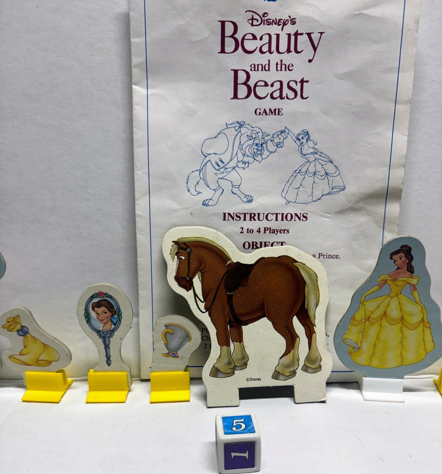 Vintage 1991 Disney Beauty and the Beast 3-D Board Game Milton Bradley #4204 MB