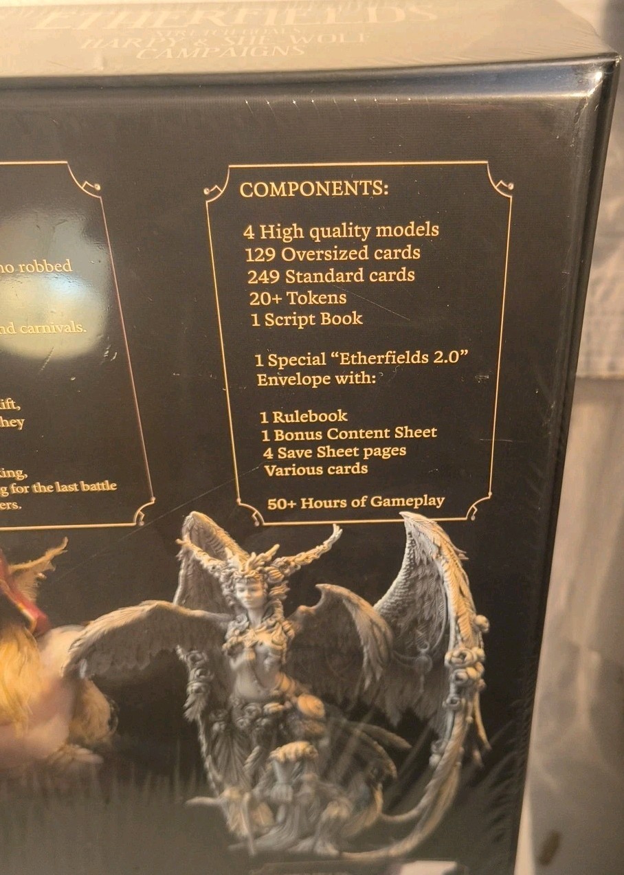 Etherfields Lot Kickstarter 2.0 Campaign, Harpy & She-Wolf, Funeral Witch SEALED