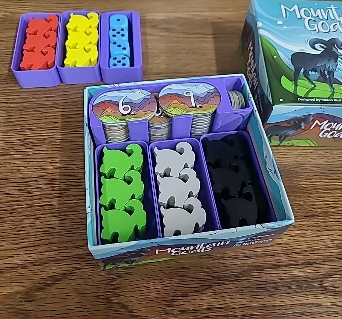 Mountain Goats – 3d printed box insert – ANY COLOR – AllPlay – 2-4players