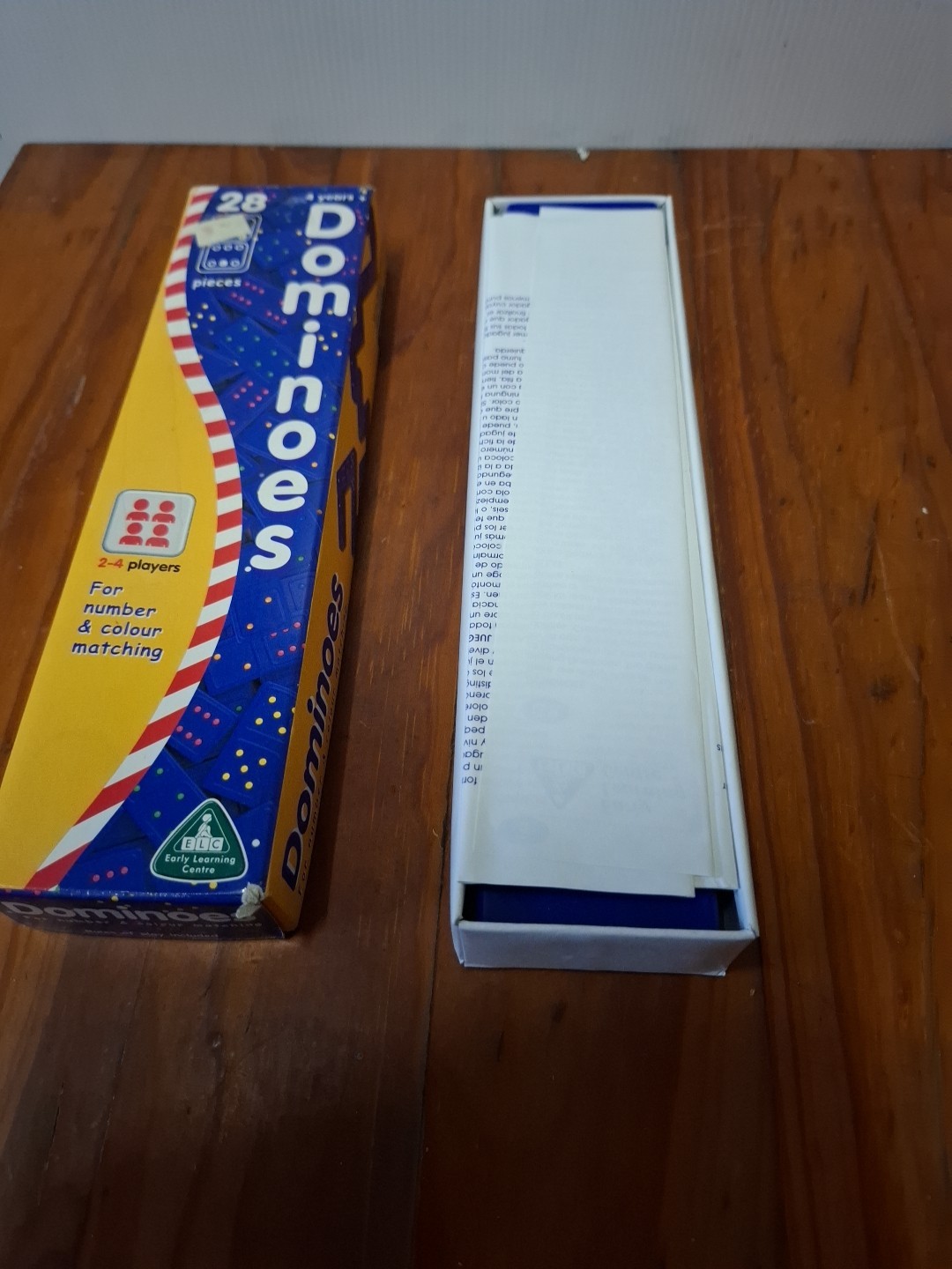 Vintage Dominoes 28 Tiles w/Braille Dots For Learning Multi Colour Matching 2000