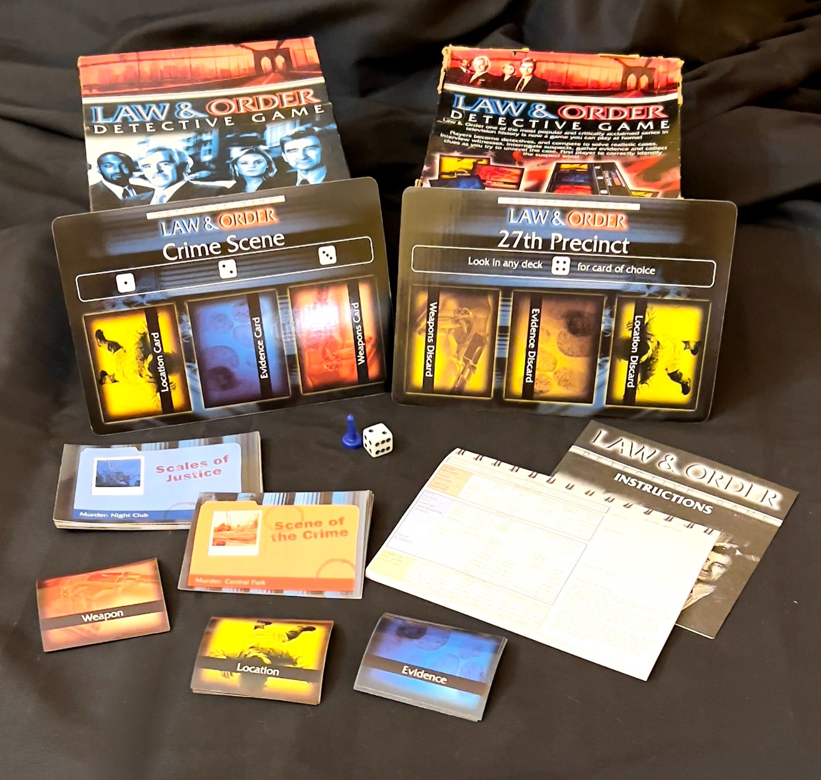 Law & Order Detective Game (Box Edition) COMPLETE 200 Board Game, Cardinal Ind.