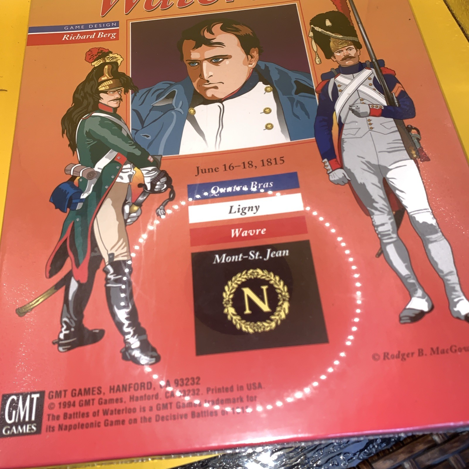 GMT 1994 – The Battles of WATERLOO game – June 16-18 1815 Napoleon UNPUNCHED