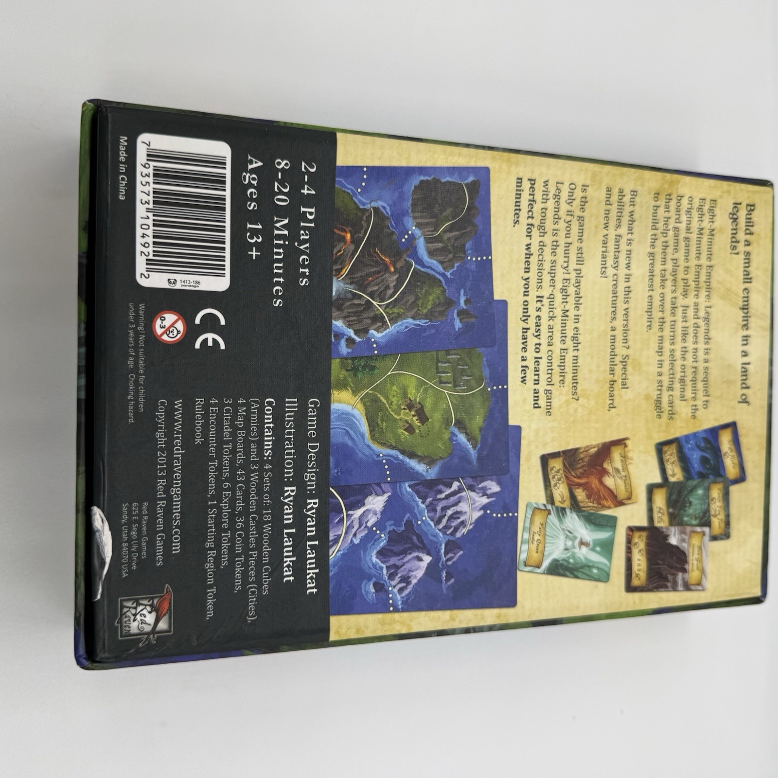 Eight Minute Empire Legends Board Game 2013 Red Raven Games Ryan Laukat Complete