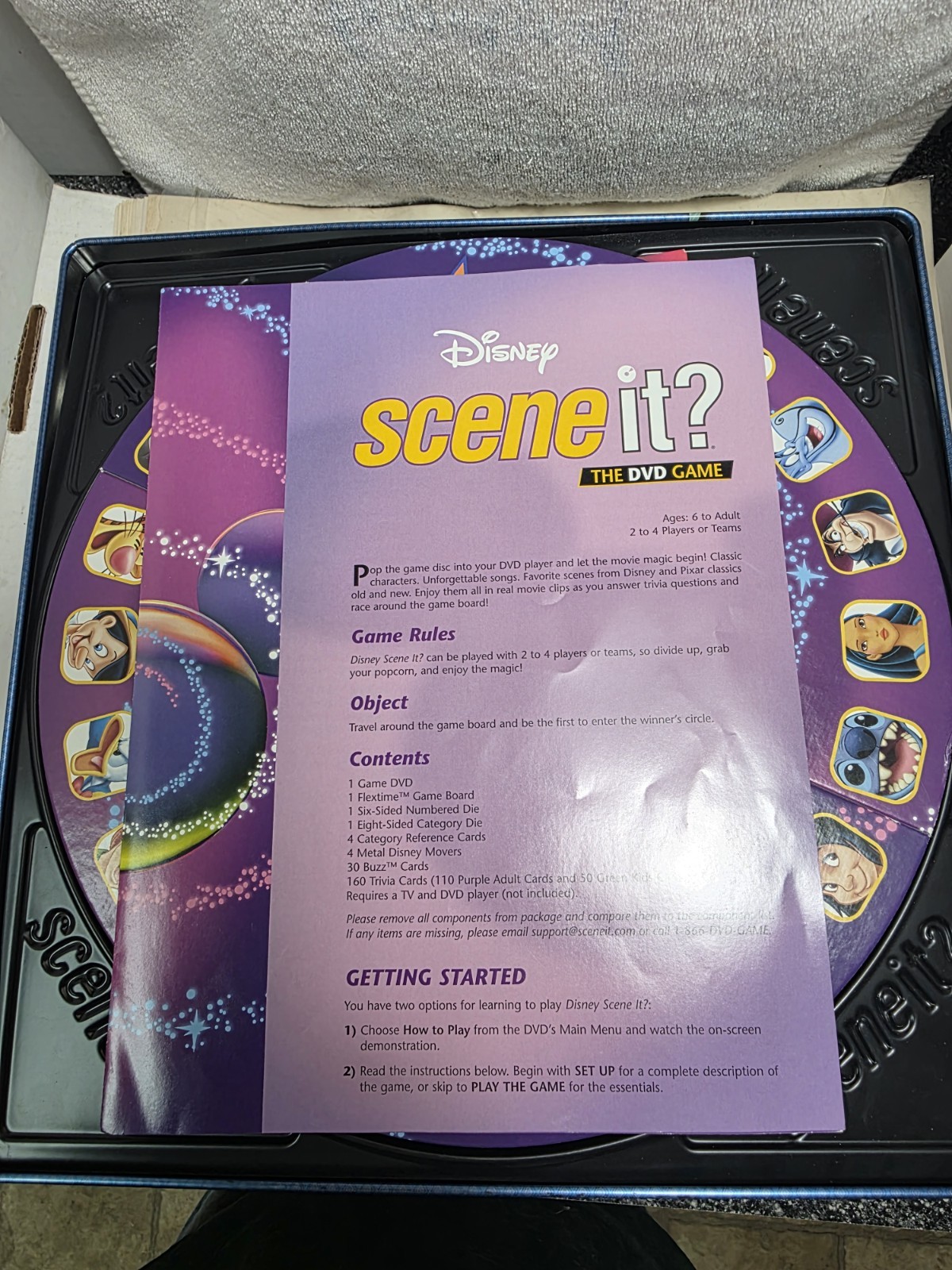 Screenlife 2004 Mattel Disney Scene It? In Metal Collectible Case( Complete)