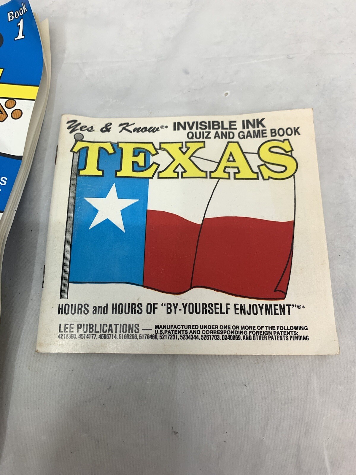 yes and know invisible ink booksand Sports Trivia Game book