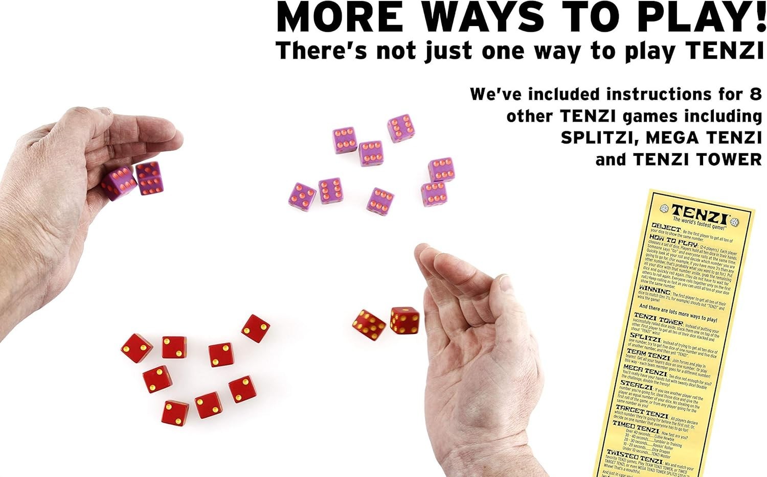 World’s Fastest Dice Game: Tenzi Party Pack for 2-6 Players, Colors May Vary