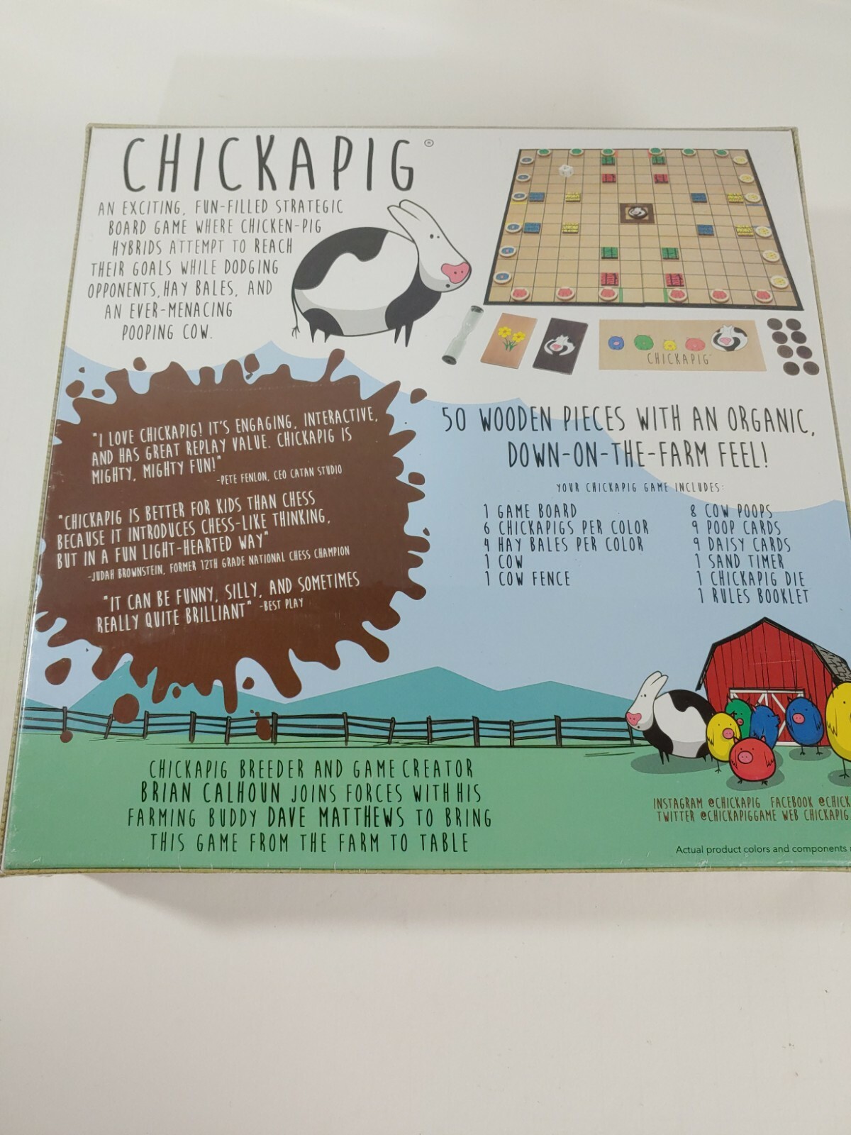 Chickapig Strategic Board Game Family Friendly Game For 2 or 4 Players with …
