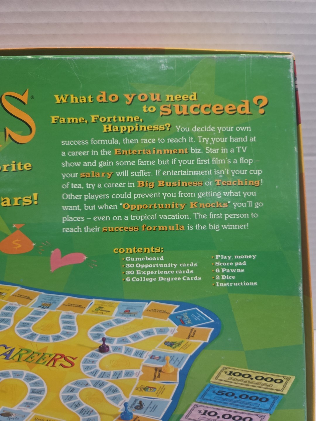 Careers The Classic Board Game of Fame Fortune & Happiness 2003 Family Fun