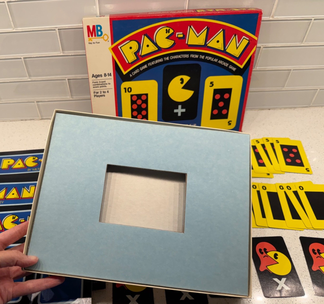 Vintage 1982 Pac-Man Card & Board Game Milton Bradley Arcade Classic COMPLETE!