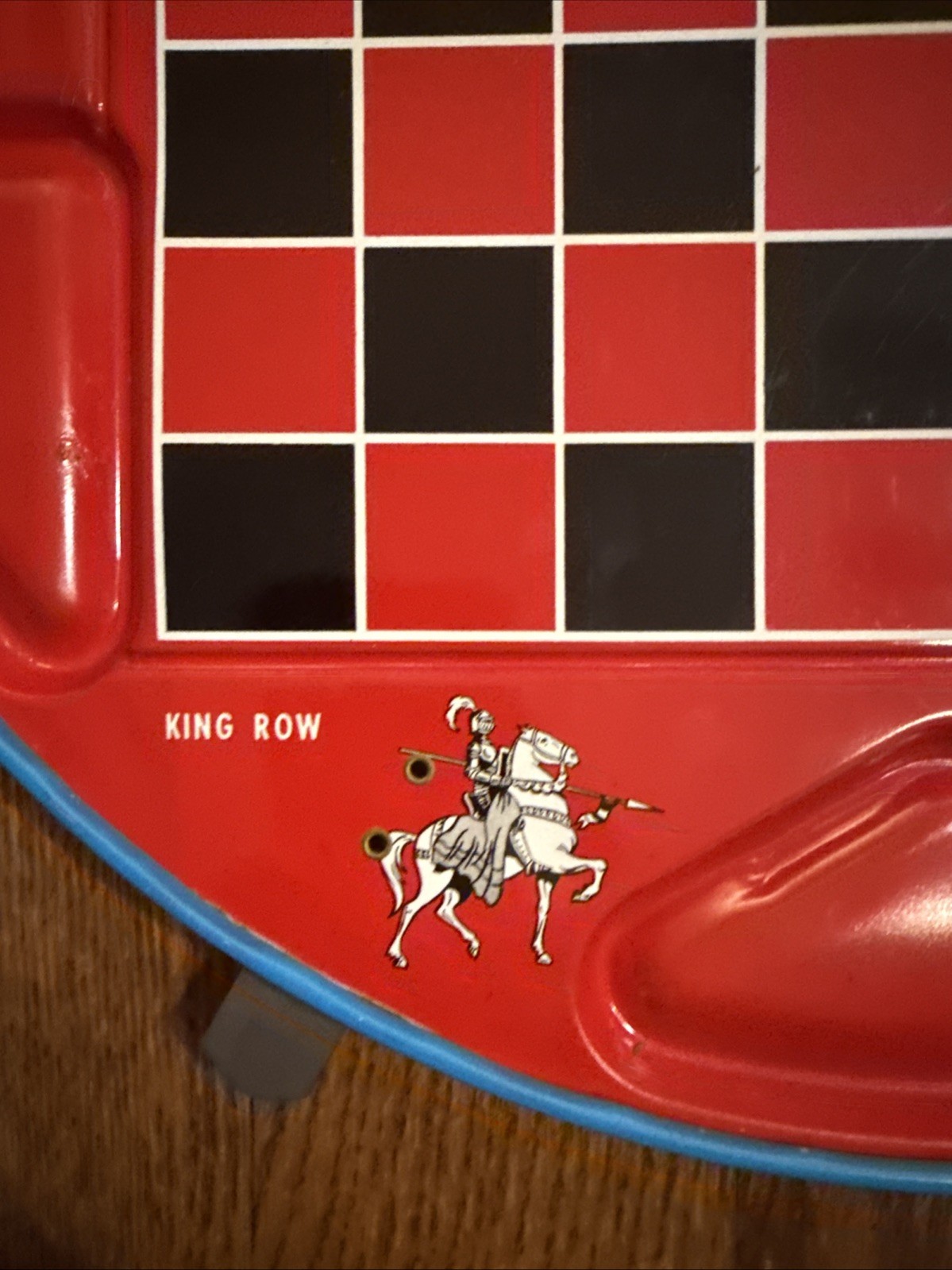 Vintage Chinese & Regular Checkers Metal Game Ohio Art #538 2-in-1 Box Board