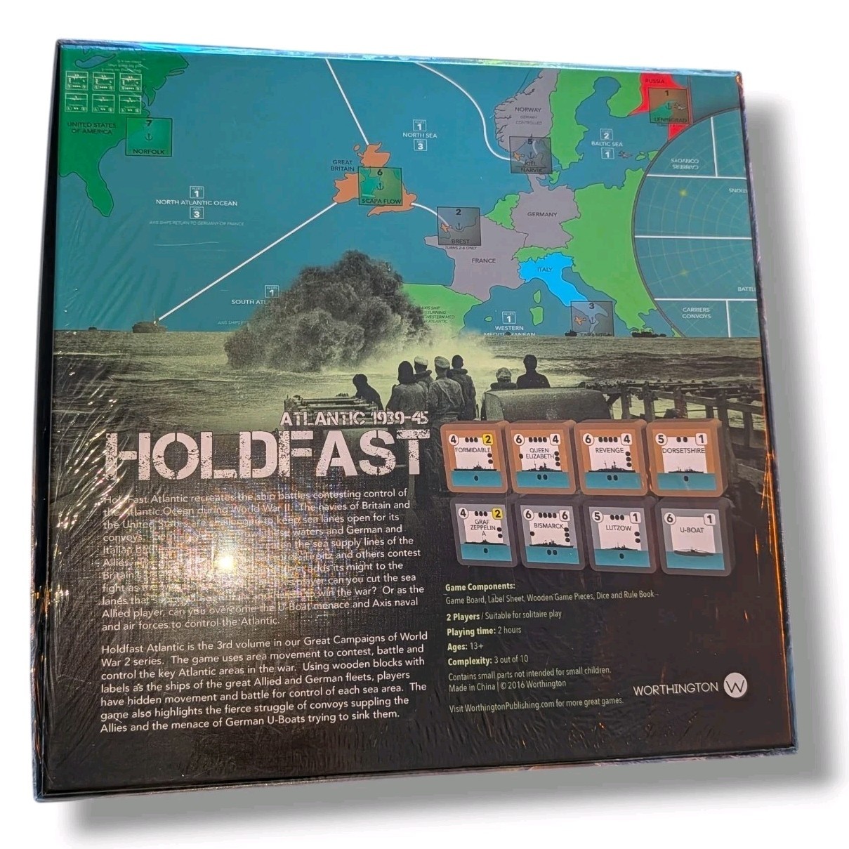 Holdfast: Atlantic 1939-45 Board Game NEW Worthington Old School Games