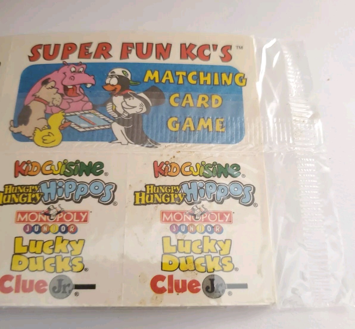 RARE Kid Cuisine Super Fun KC’s Matching Card Game Hungry Hippos Monopoly Clue