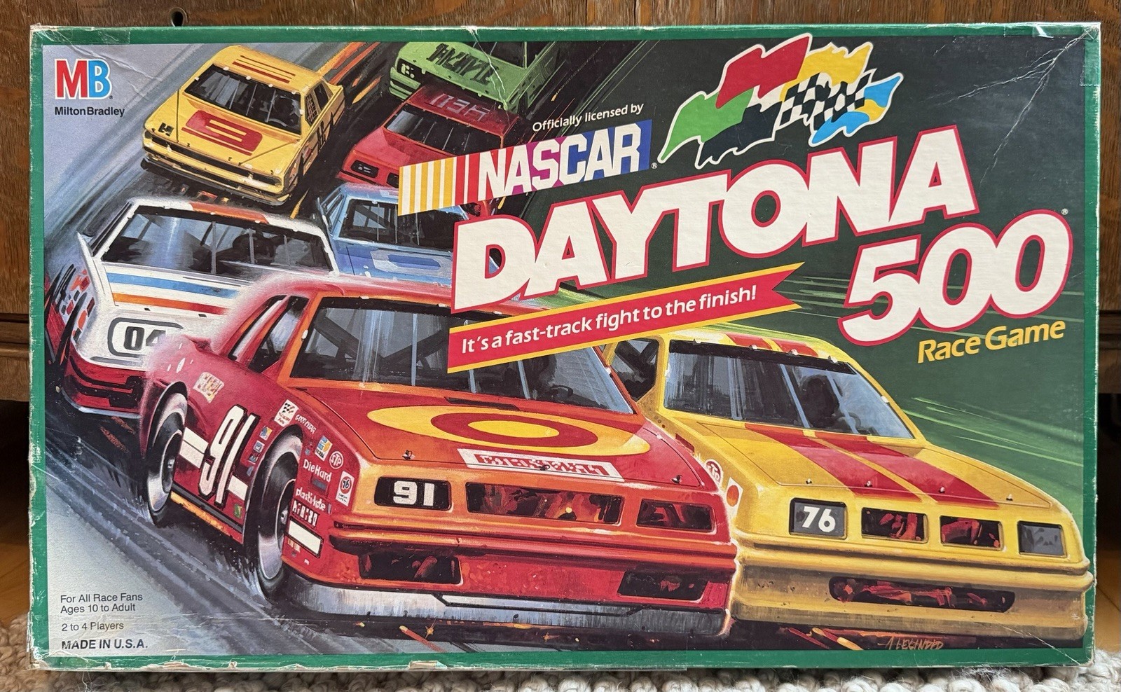 Vintage 1990 Milton Bradley Daytona 500 NASCAR Racing Board Game COMPLETE