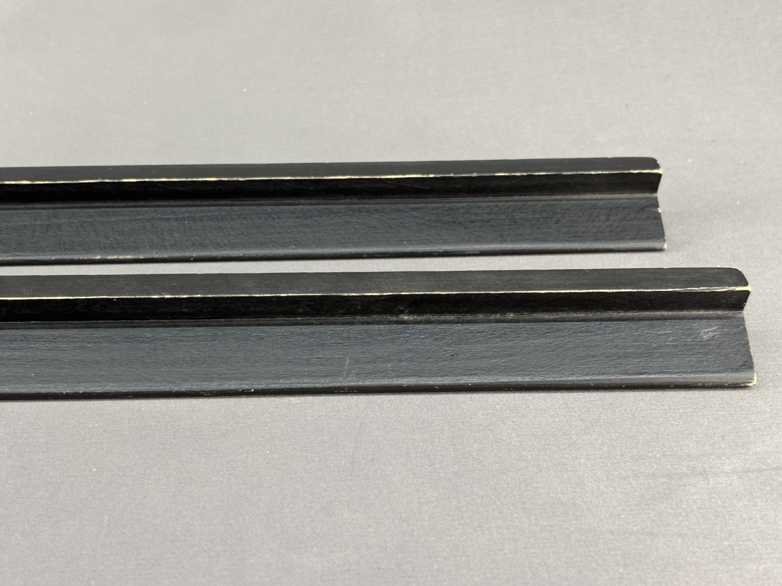 Lot of 4 – Vintage Elco 16″ Traditional Mahjong Wood Tile Racks, Black (15H)