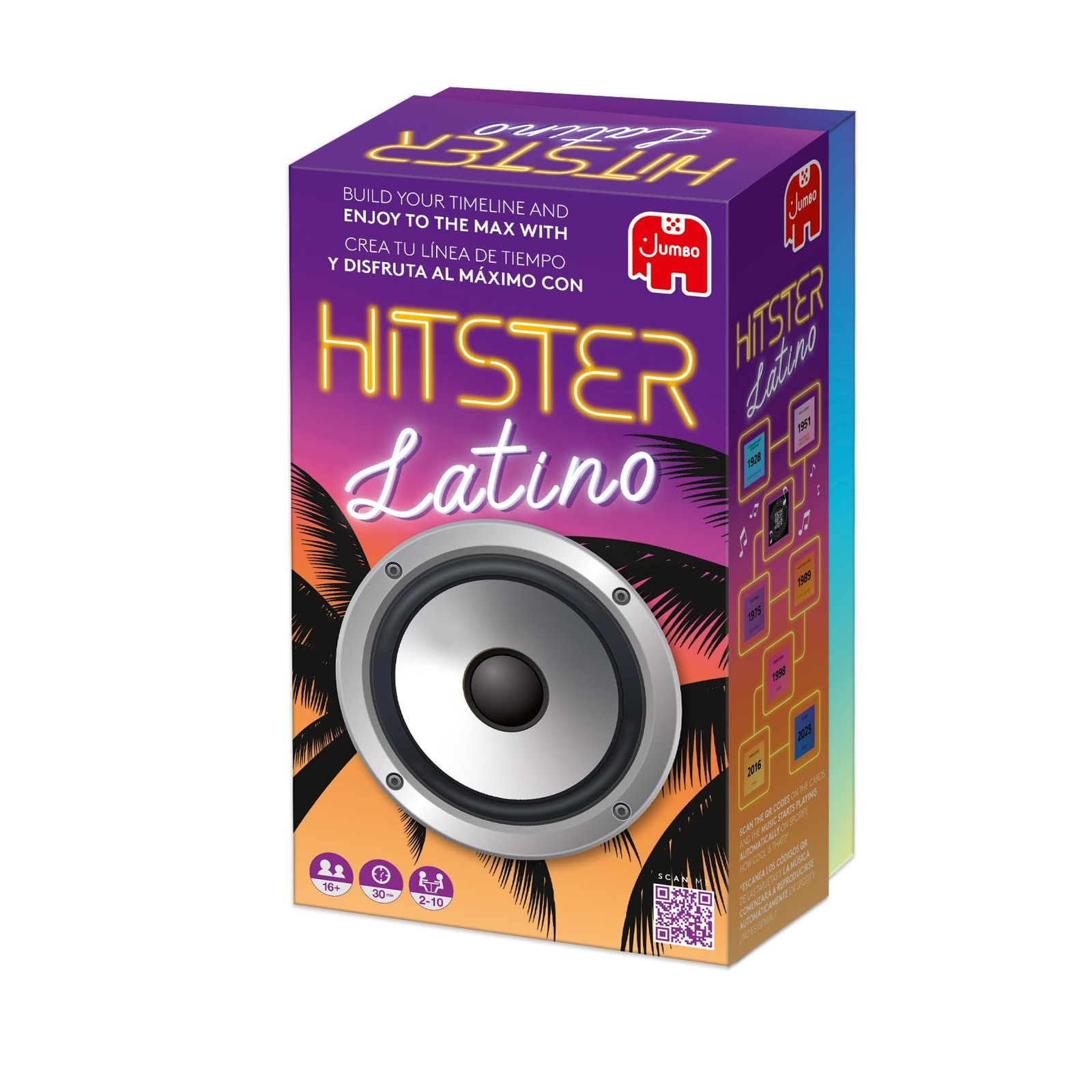 Jumbo Hitster – Latino, Fun Music Quiz Card Game, 2-10 Players – 300 Latin Mu…