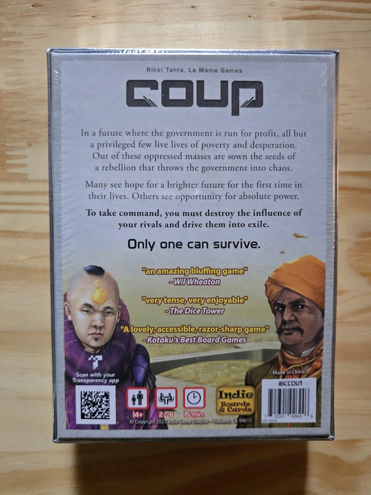 Indie Boards and Cards Coup The Dystopian Universe Card Game – COU1IBC