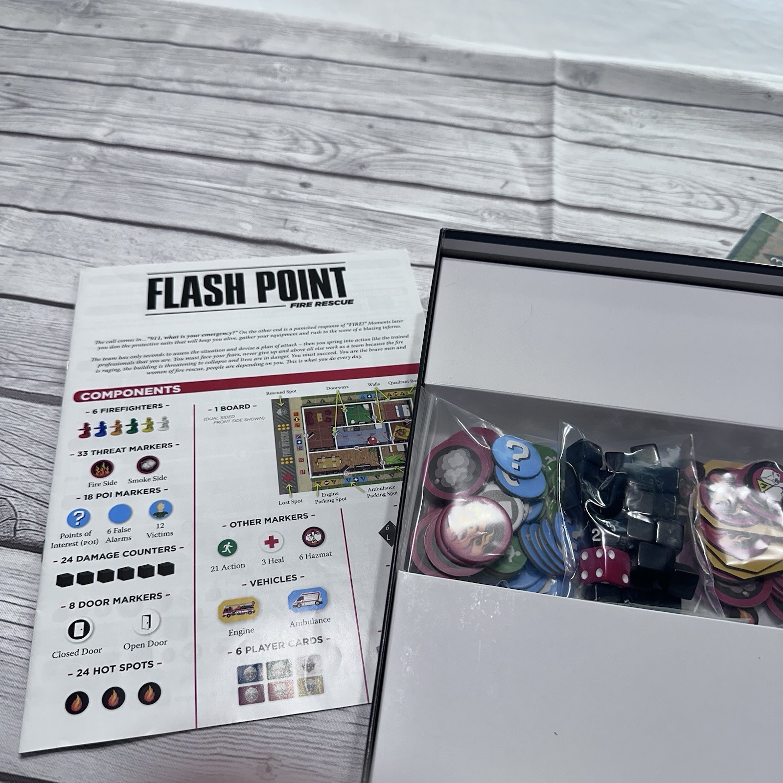 Flash Point Fire Rescue Board Game Complete Indie Boards & Cards Cooperative