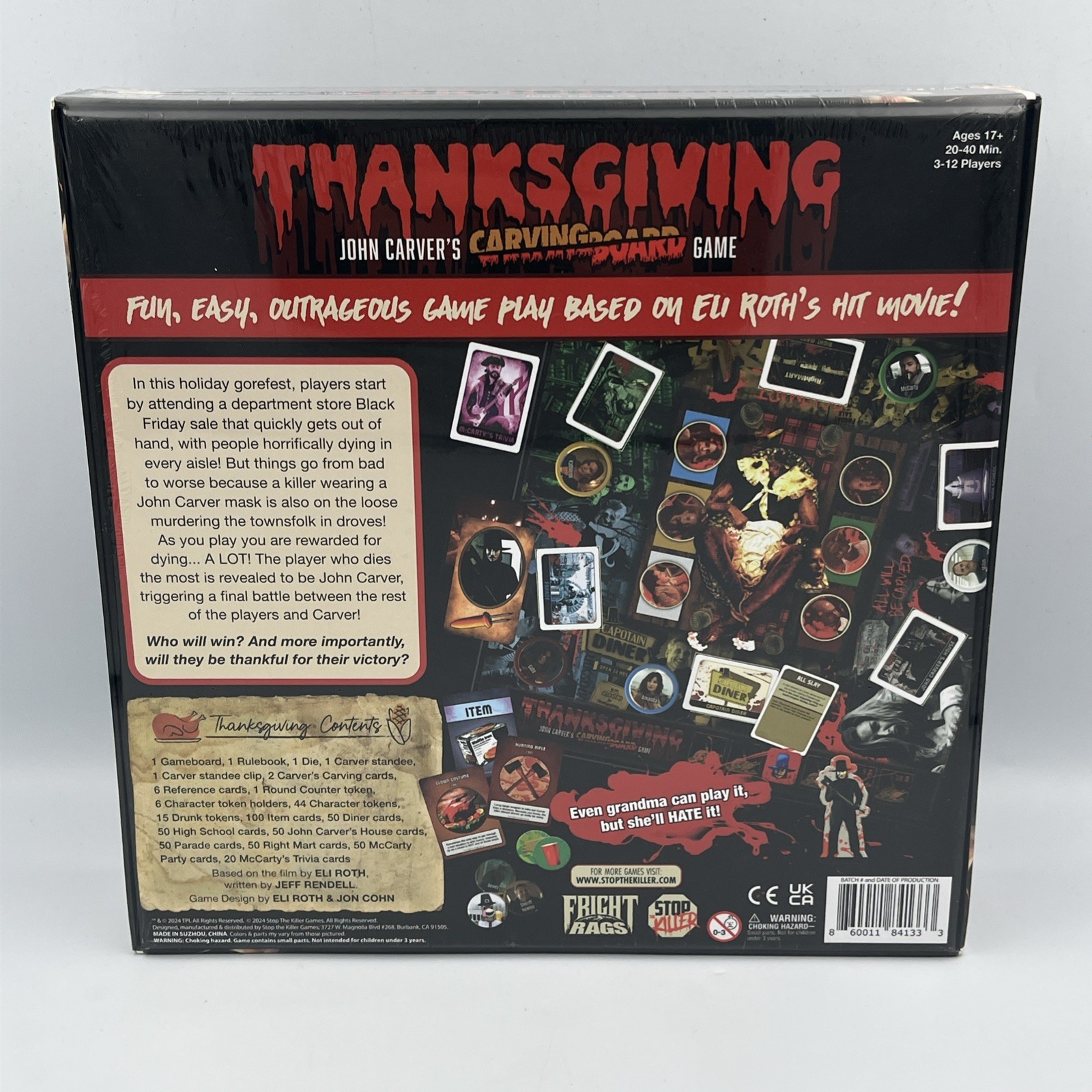 Thanksgiving Horror Movie Board Game Slasher John Carver Brand New Sealed