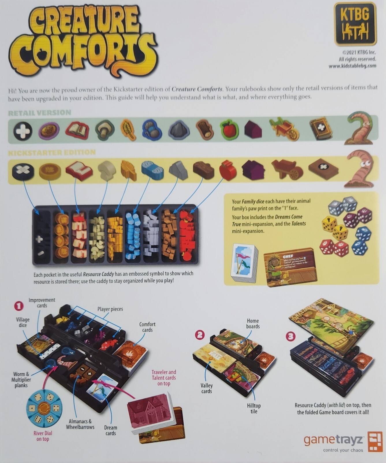 Creature Comforts Kickstarter Exclusive Edition + Promo Cards by KTBG SEALED