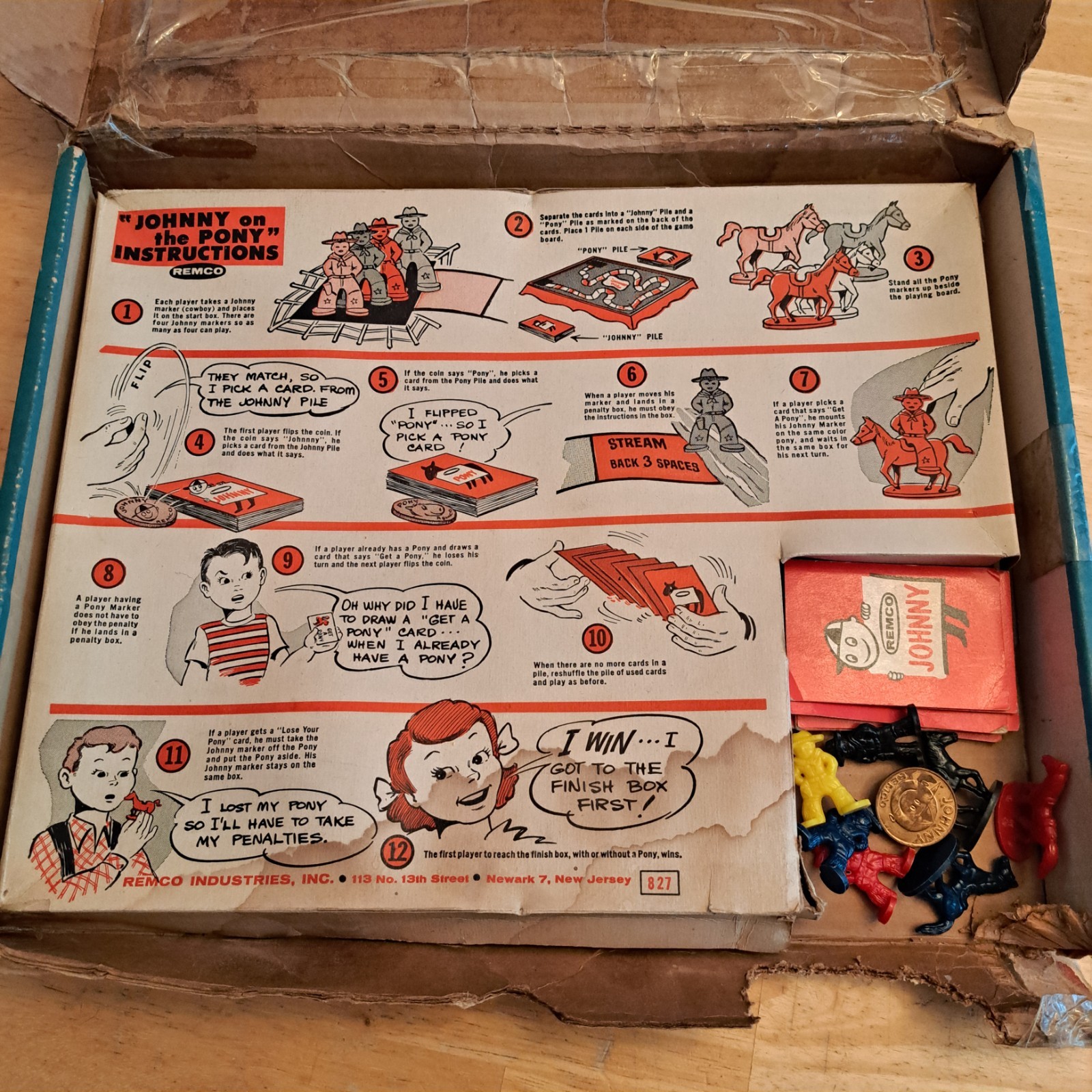 Remco Johnny On The Pony Game Vintage 1950s? 60s?