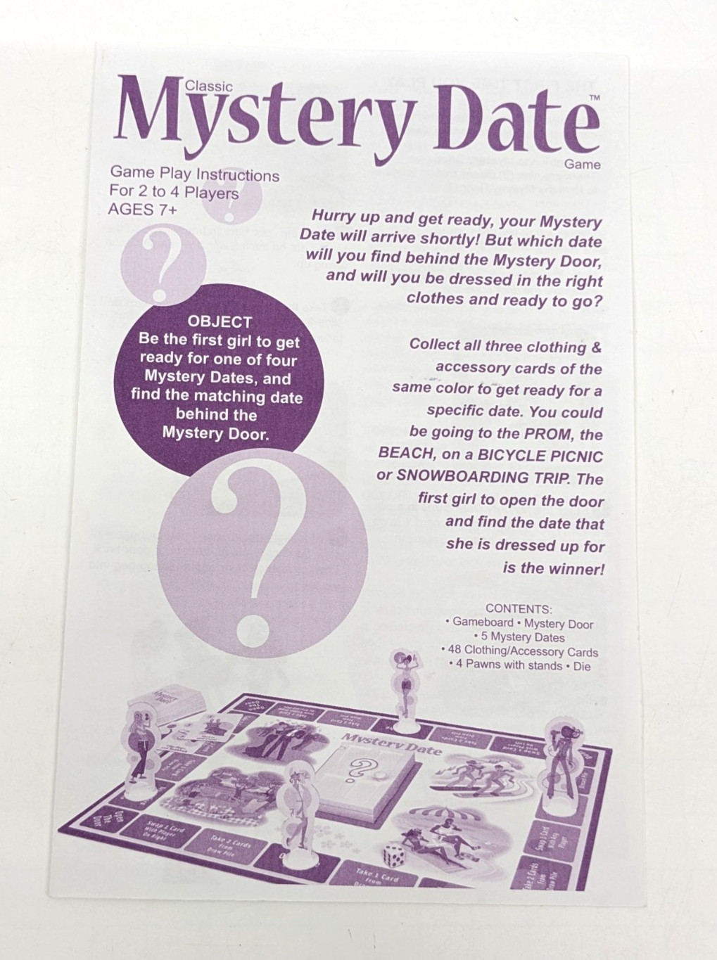 2005 Classic Mystery Date Board Game Milton Bradley 100% Complete