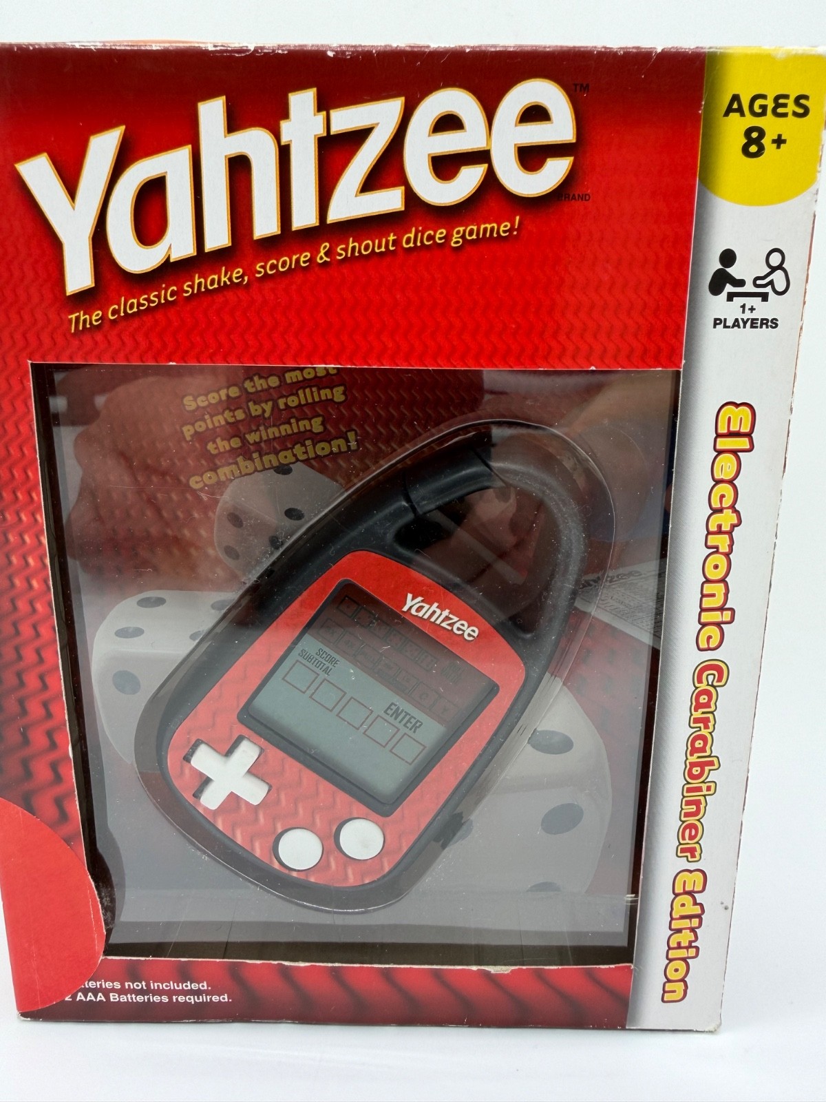 New YAHTZEE Handheld Electronic Carabiner Edition Dice Game Clip-on Hasbro 2011