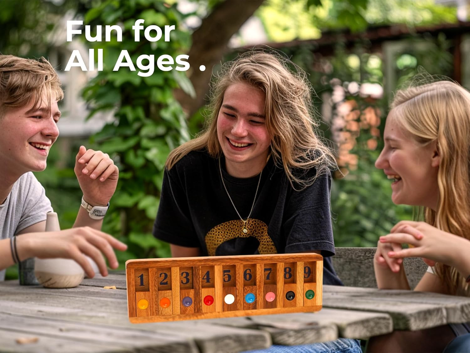 Shut the Box Board Games with Math Kids Player Wooden Box of Brain Teaser Puz…